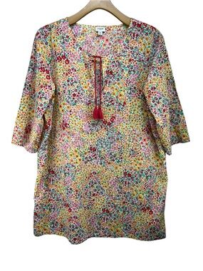 J. Crew Factory Floral Swim Coverup in Yellow, Red, Pink, Green
